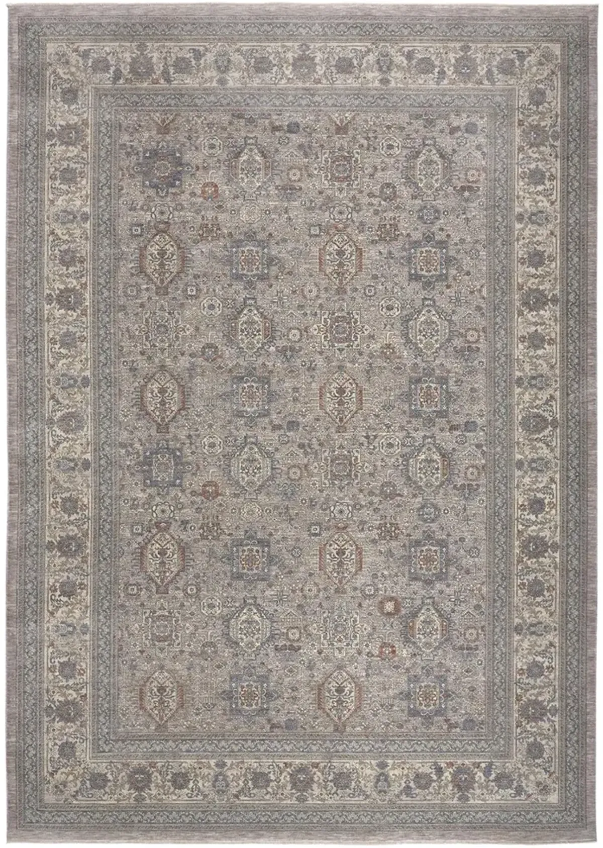 Marquette 3761F Taupe/Silver/Blue 2'8" x 10' Rug