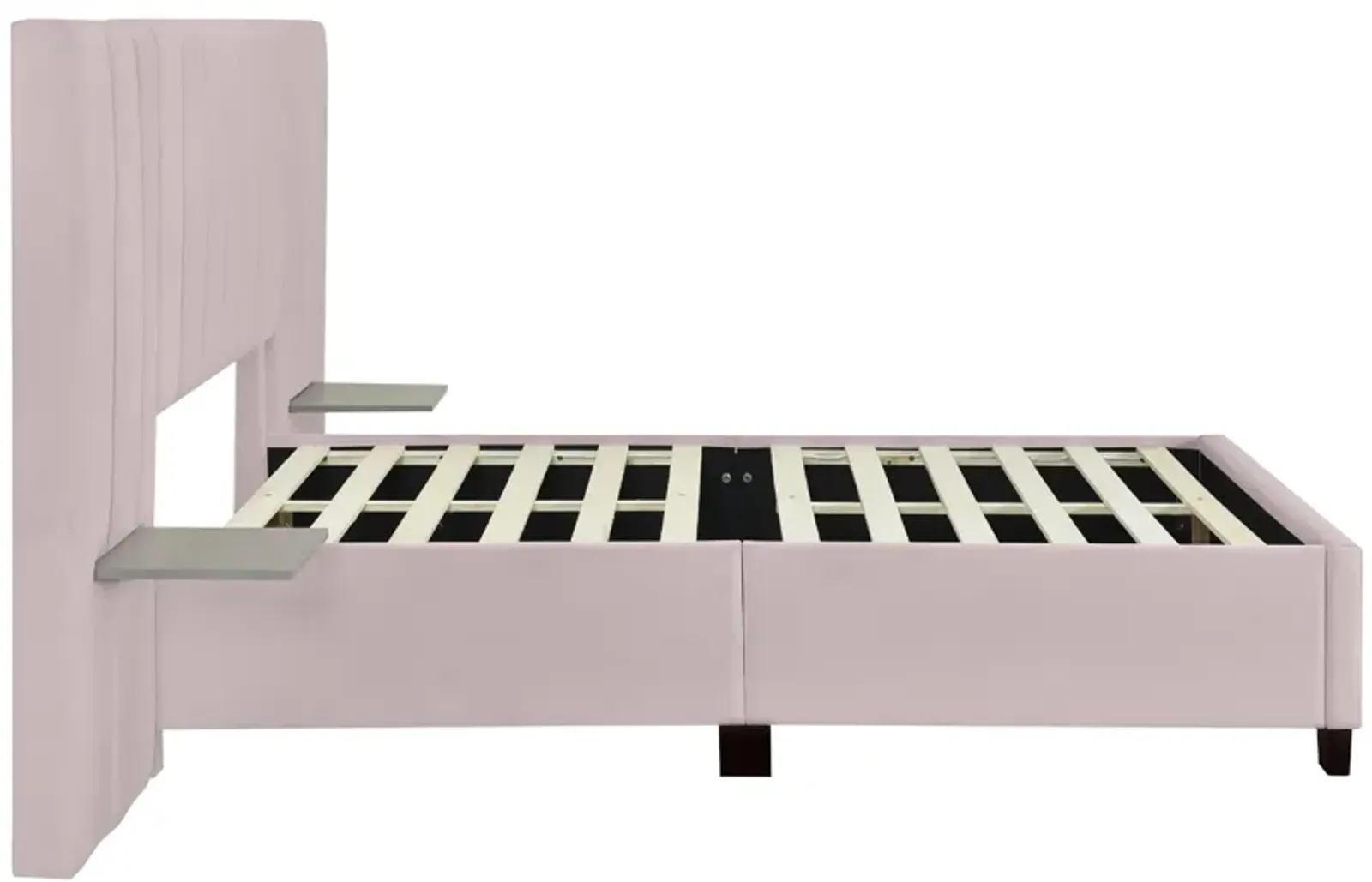 Merax Upholstered Platform Bed with Big Headboard