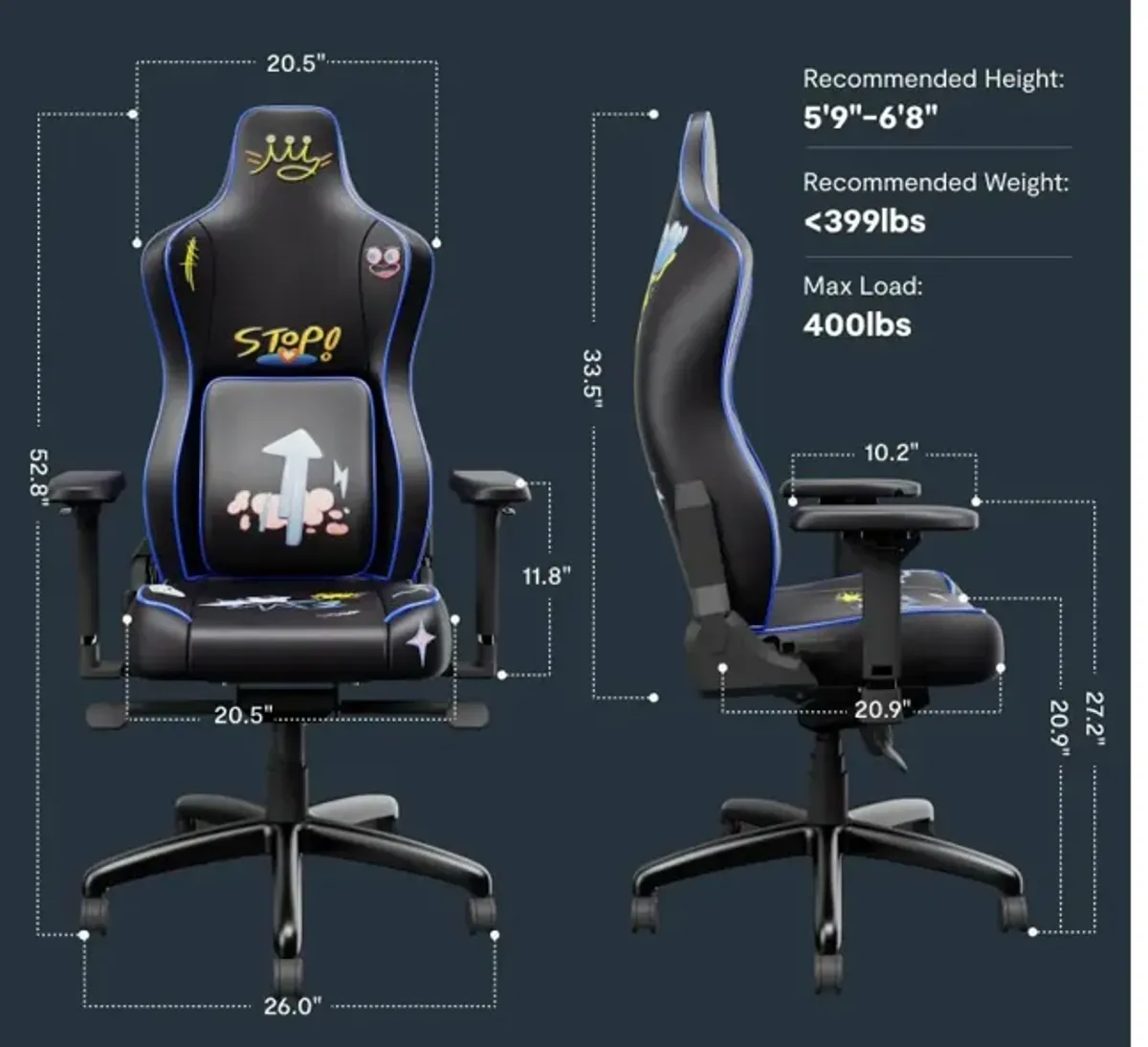 Premium Ergonomic Gaming Chair C-L60Graffiti