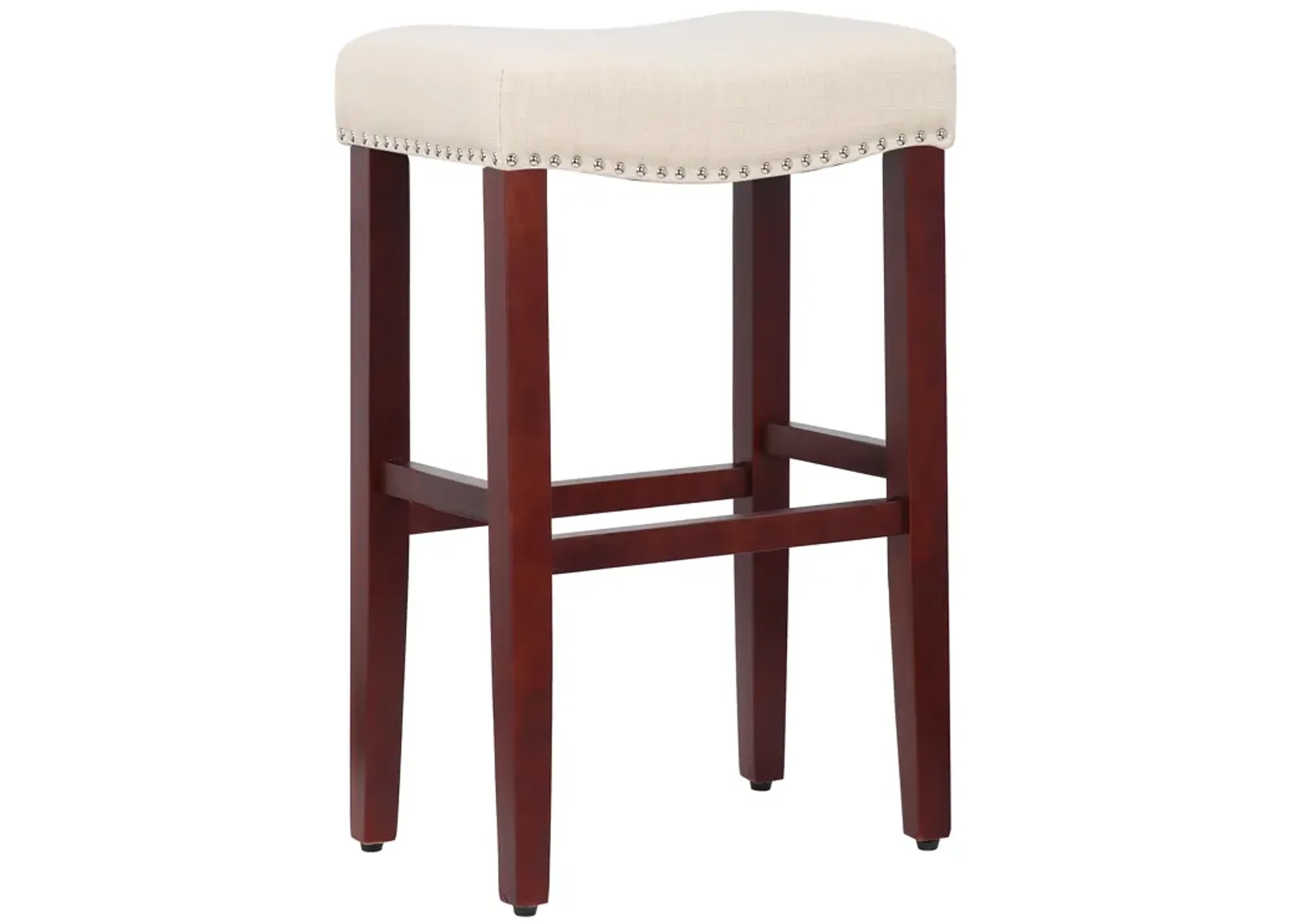 WestinTrends 29" Upholstered Backless Saddle Seat Bar Stool