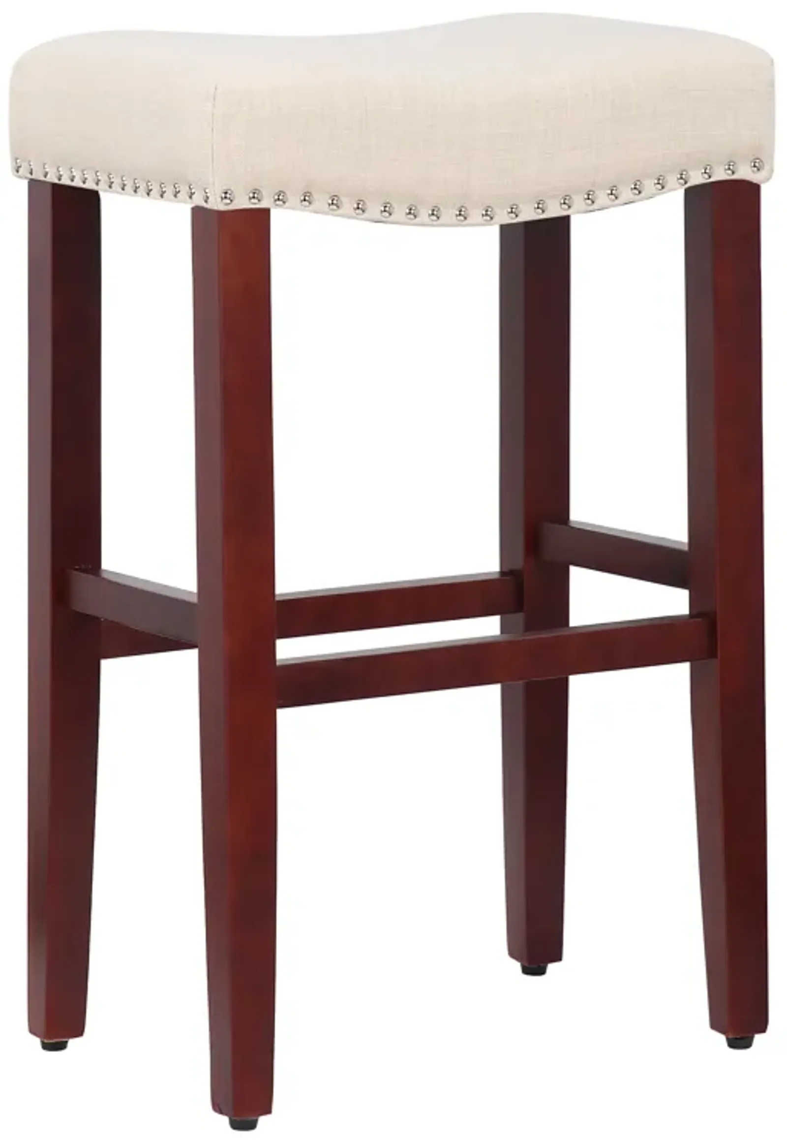 WestinTrends 29" Upholstered Backless Saddle Seat Bar Stool