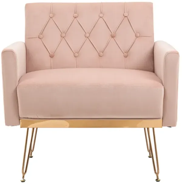Streamdale Accent Chair, Leisure Single Sofa With Rose Golden Feet