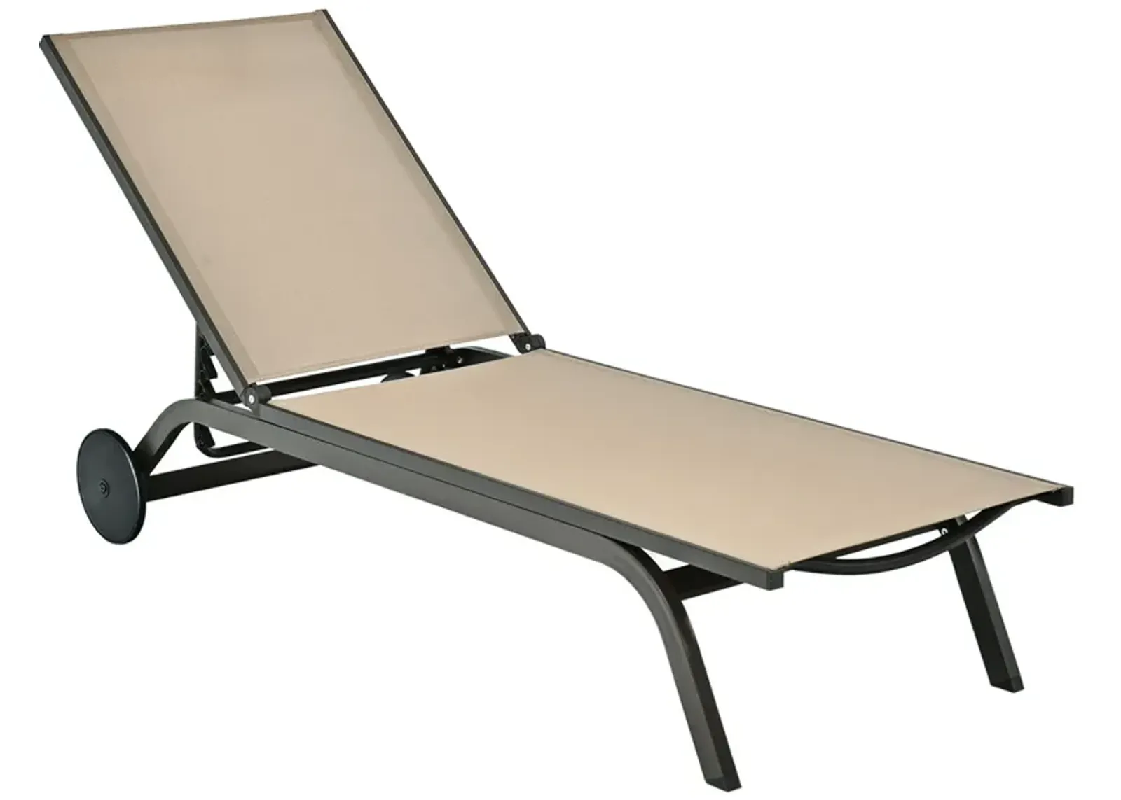 Aluminum Fabric Outdoor Patio Lounge Chair with Adjustable Reclining