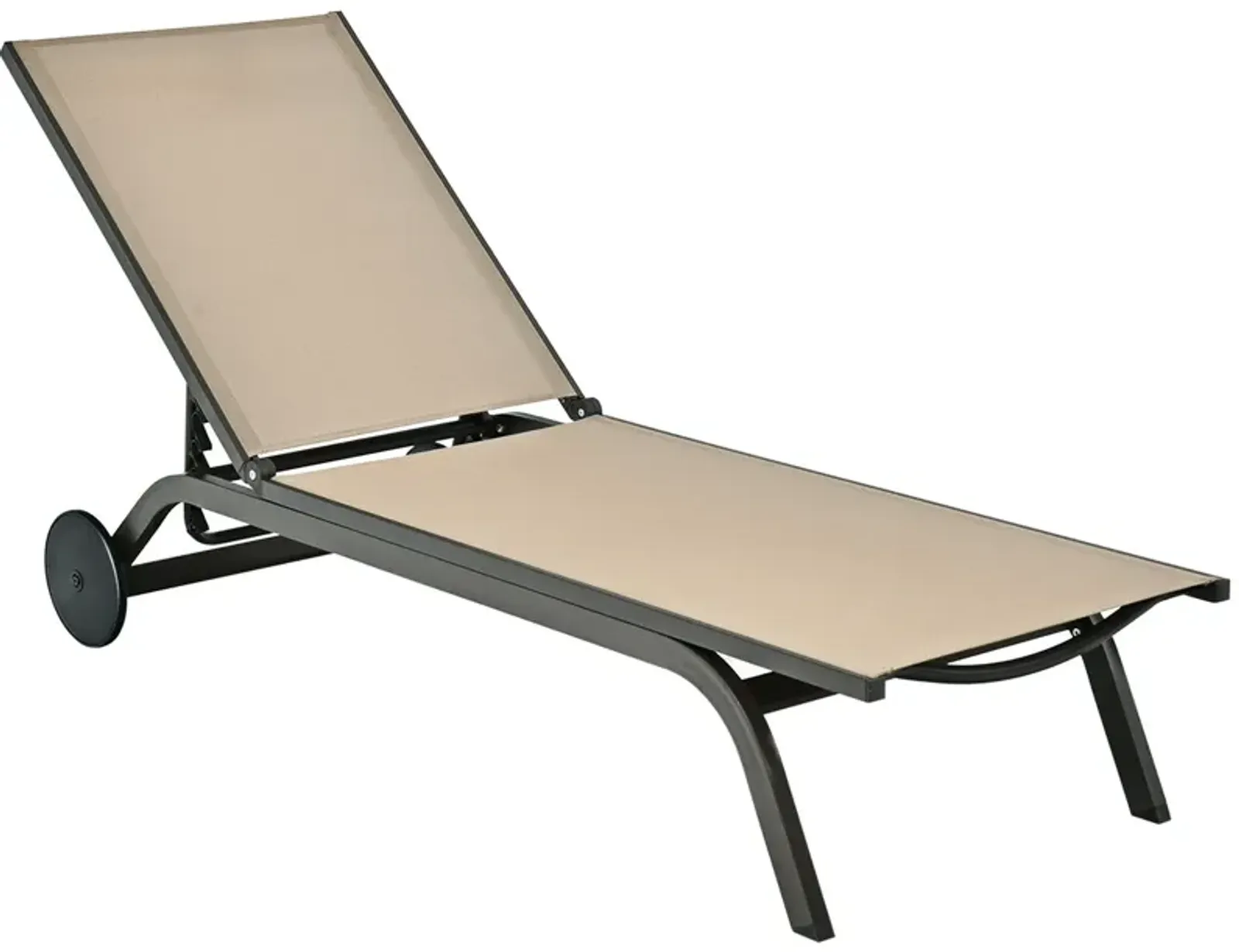 Aluminum Fabric Outdoor Patio Lounge Chair with Adjustable Reclining