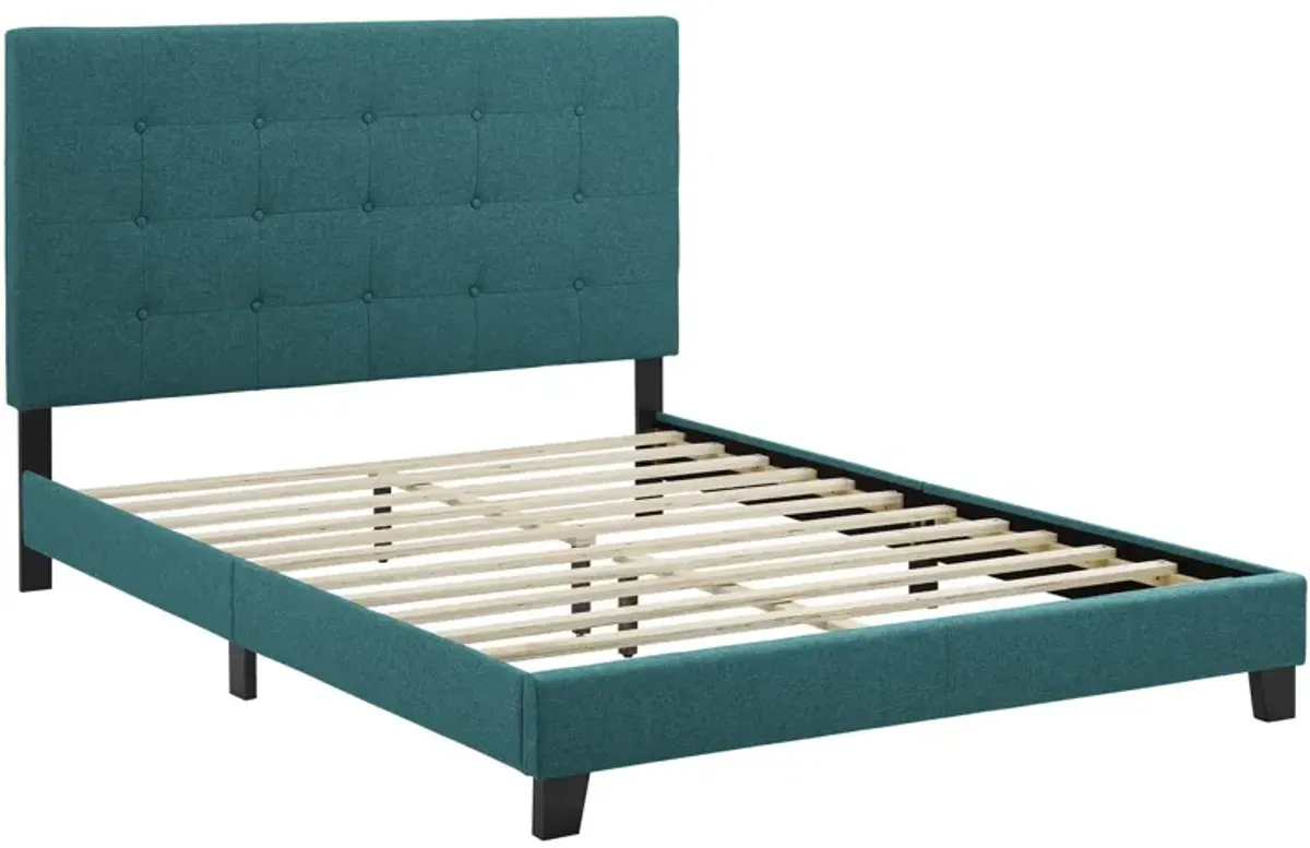 Modway - Melanie Twin Tufted Button Upholstered Fabric Platform Bed