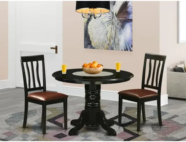 3 Pc small Kitchen Table set for 2-Small Kitchen Table and 2 Kitchen Chairs