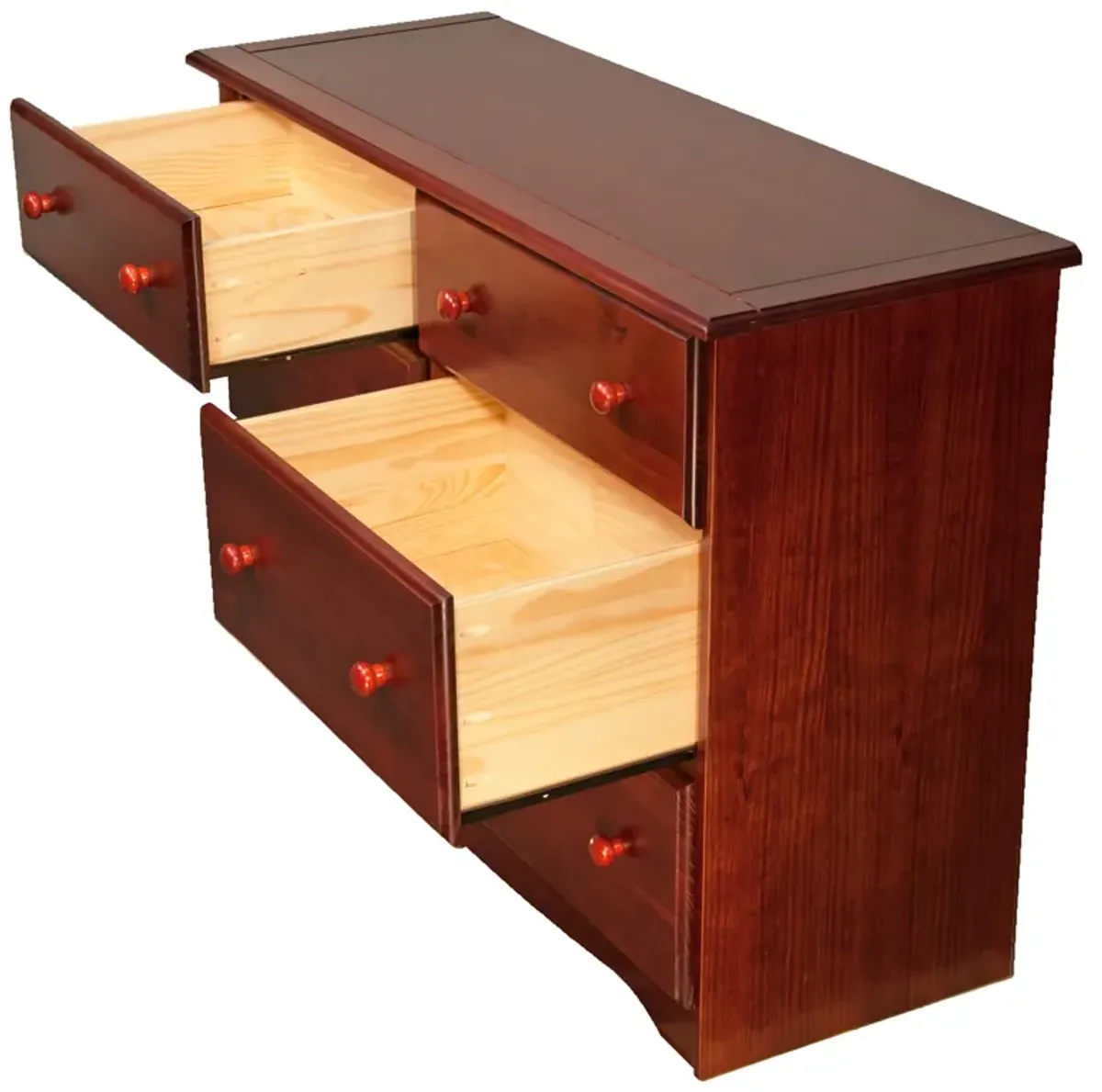 100% Solid Wood 6-Drawer Double Dresser