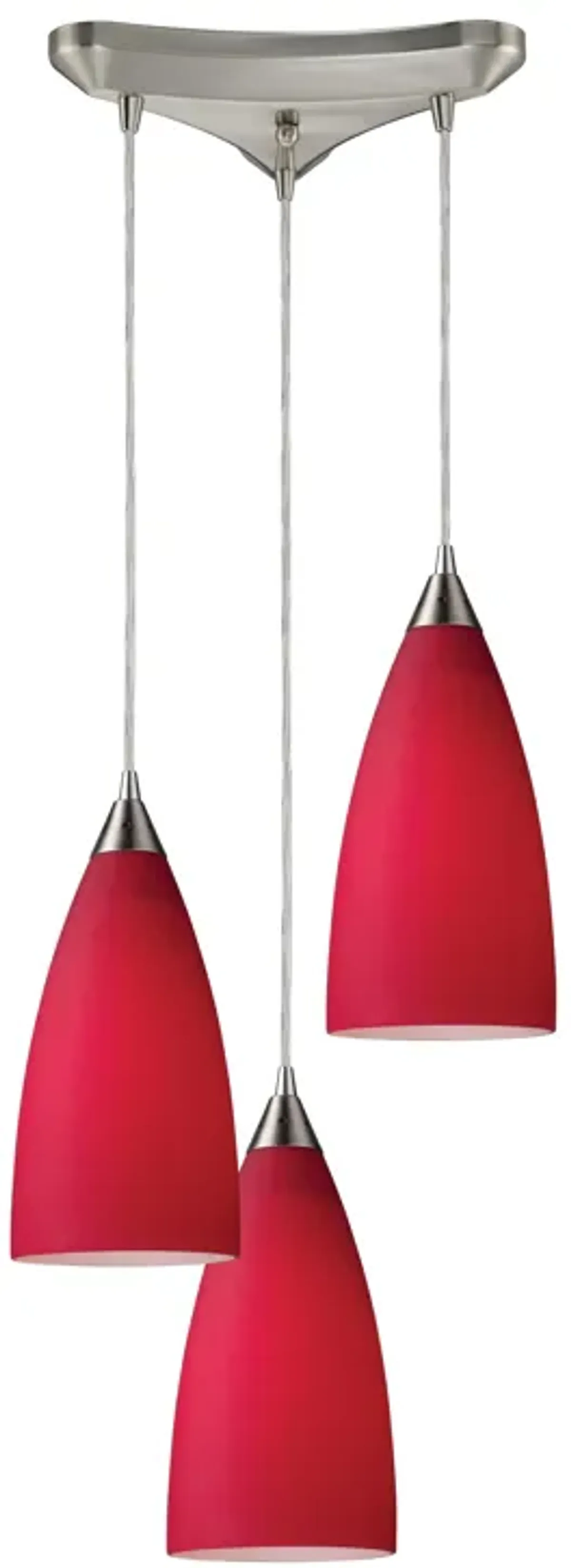 Vesta Triangular Red Pendant