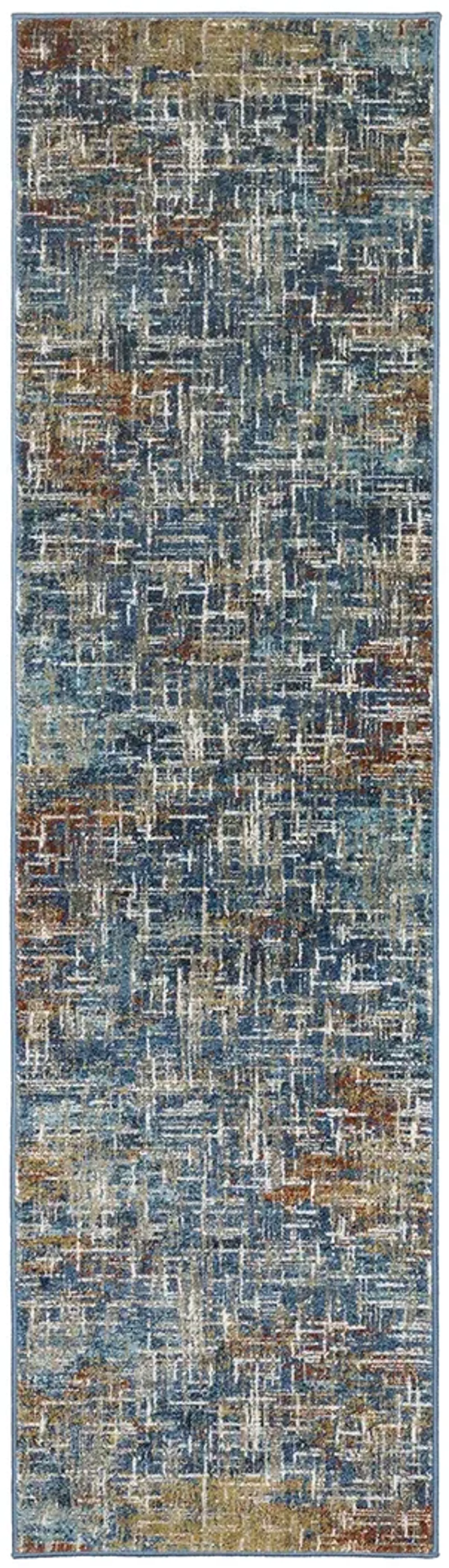 Venice 2'3" x 7'6" Blue Rug