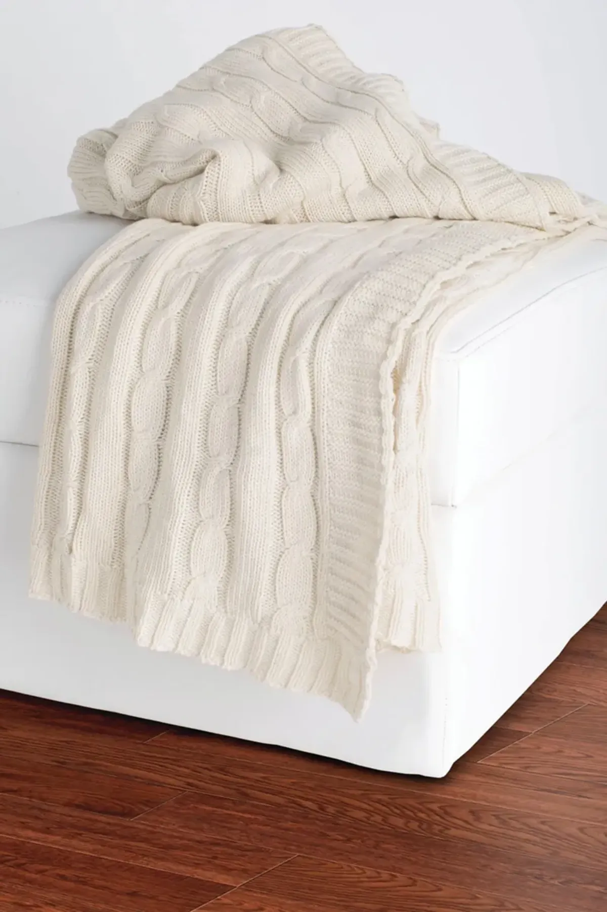 Ivory 50" x 60" Throw Blanket