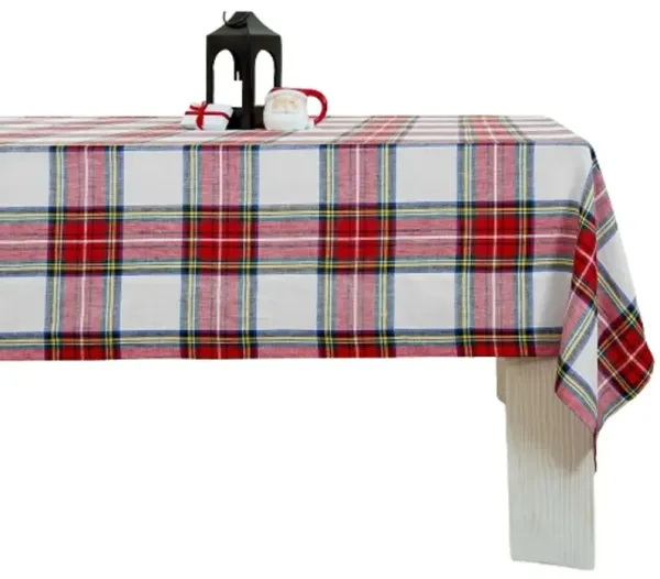 Solino Home 100% Pure Linen Tablecloth - Stewart Plaid