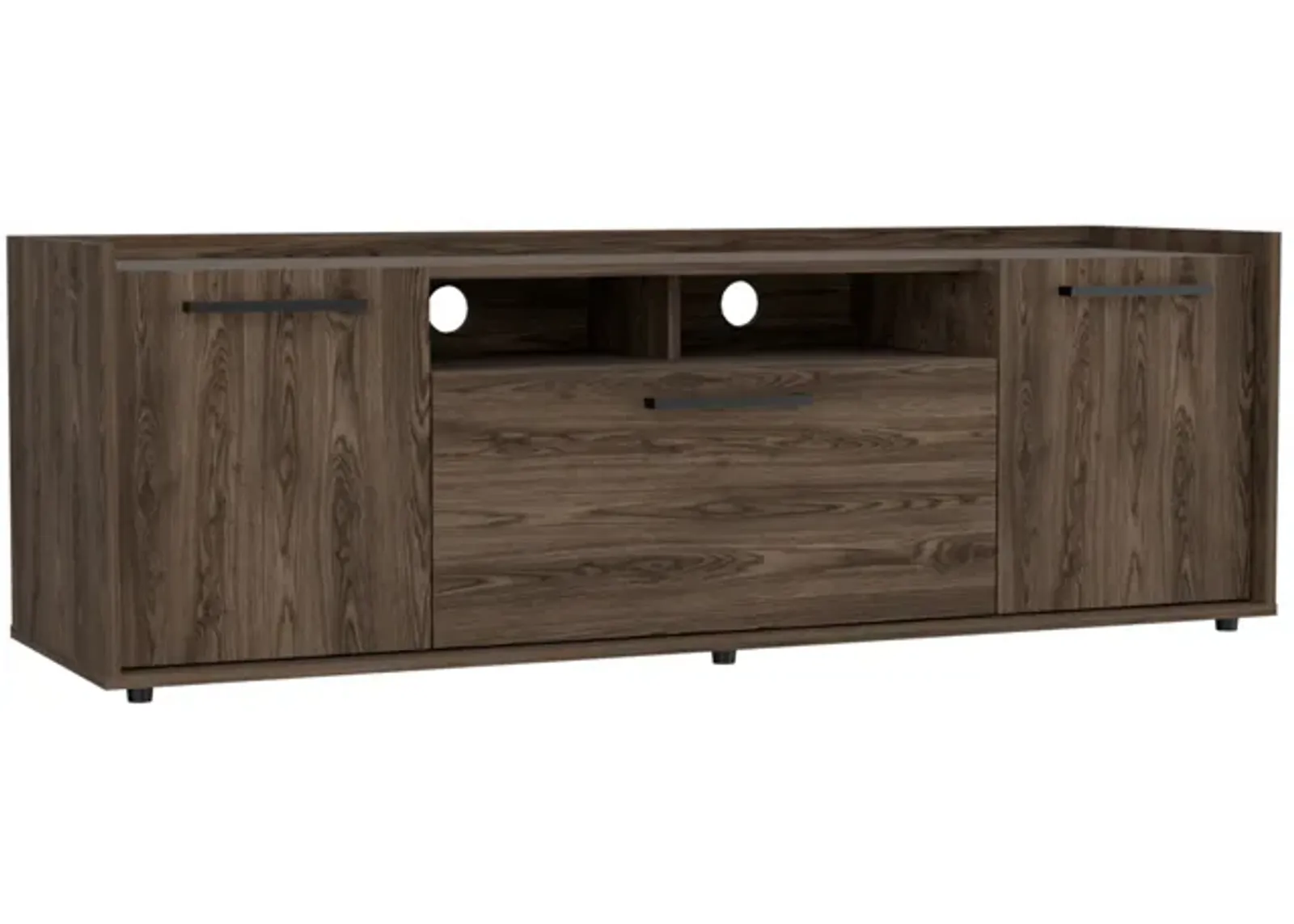 Lyon Tv Stand for TV�s up 55", One Cabinet, Double Door -Dark Walnut