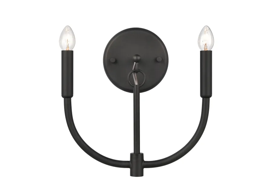 Continuance 11'' High 2-Light Black Sconce