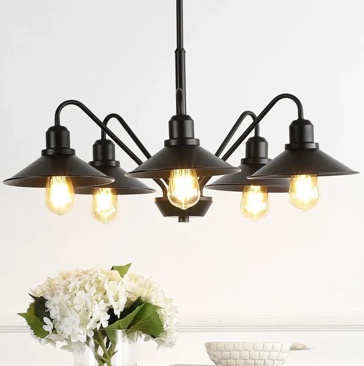 Cole 5-Light Metal Farmhouse Industrial LED Chandelier