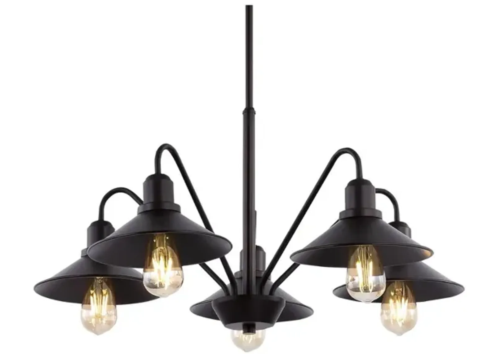 Cole 5-Light Metal Farmhouse Industrial LED Chandelier