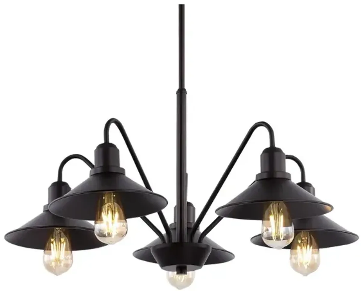 Cole 5-Light Metal Farmhouse Industrial LED Chandelier