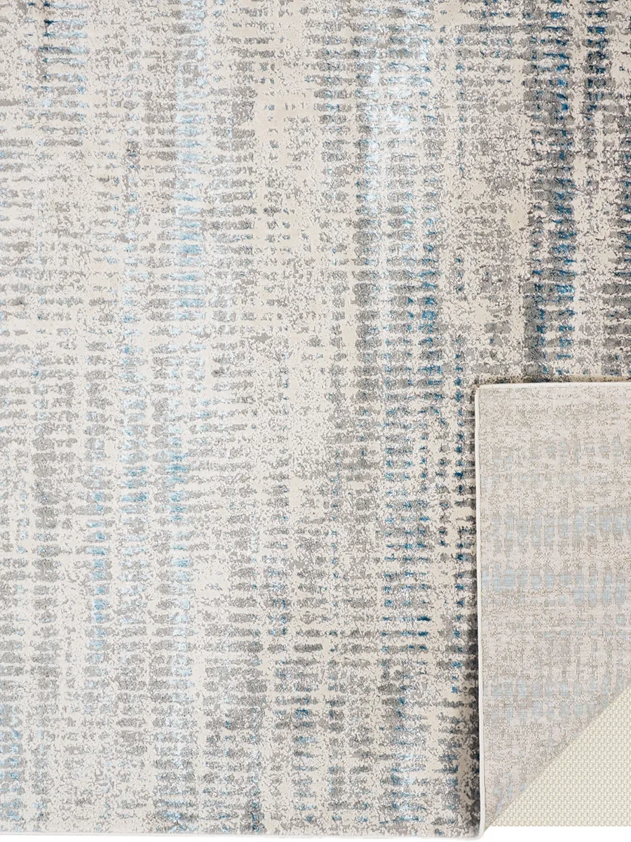 Azure 3402F 3'11" x 6' Blue/Gray/Ivory Rug