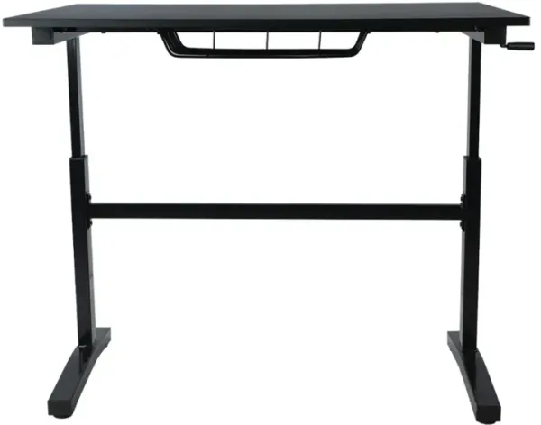 Adjustable Sit Stand Desk - Black with Side Crank