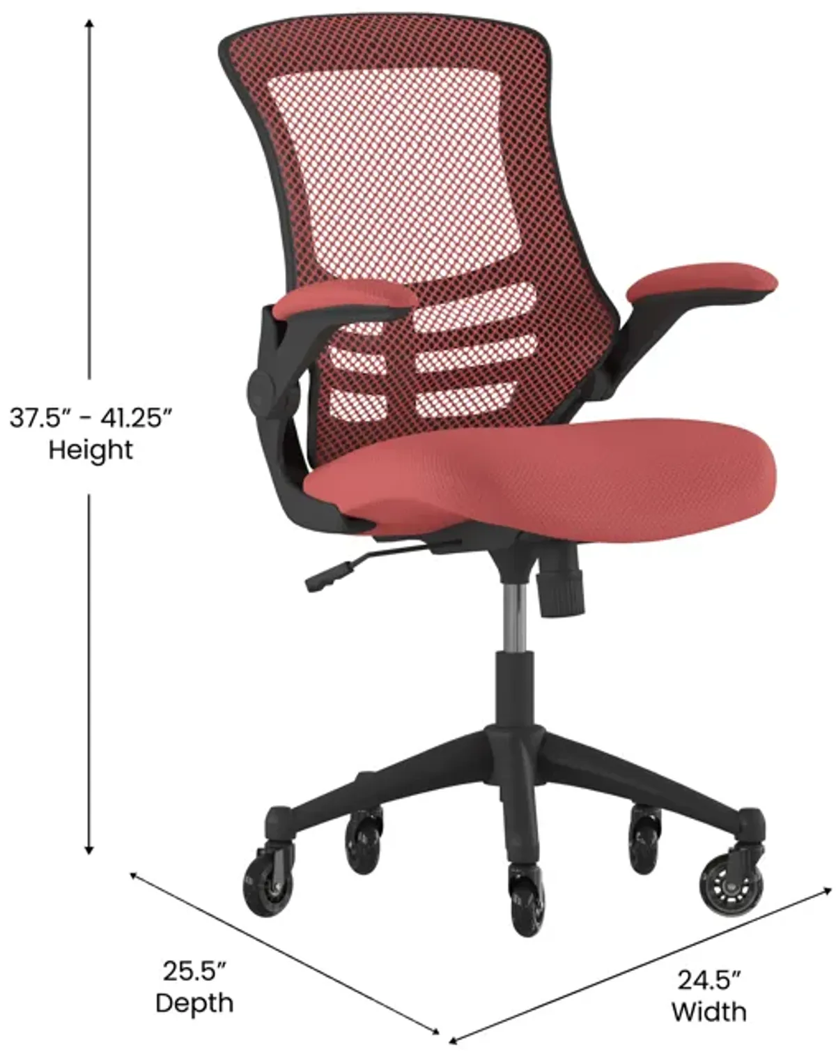 Kelista Desk Chair with Transparent Roller Wheels