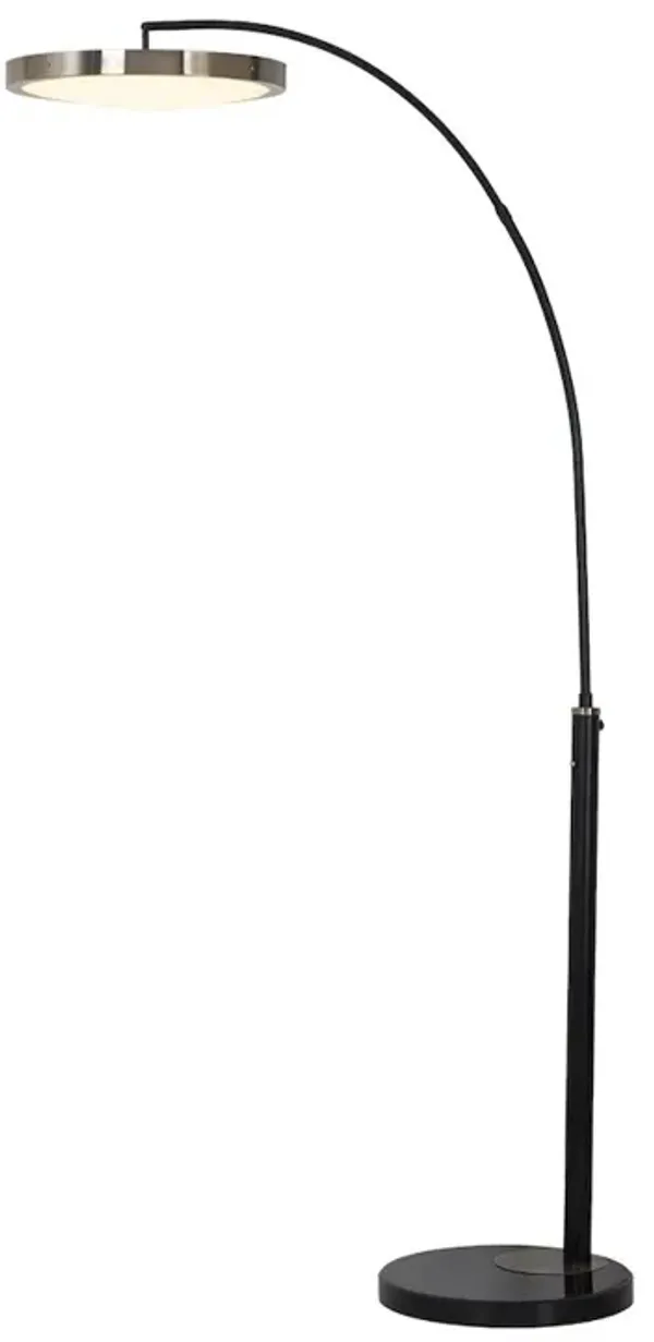 NOVA OF CALIFORNIA Redondo 1 Light LED Arc Floor Lamp - Matte Black