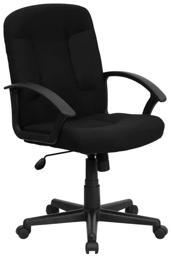 Garver Mid-Back Fabric Executive Swivel Office Chair with Nylon Arms