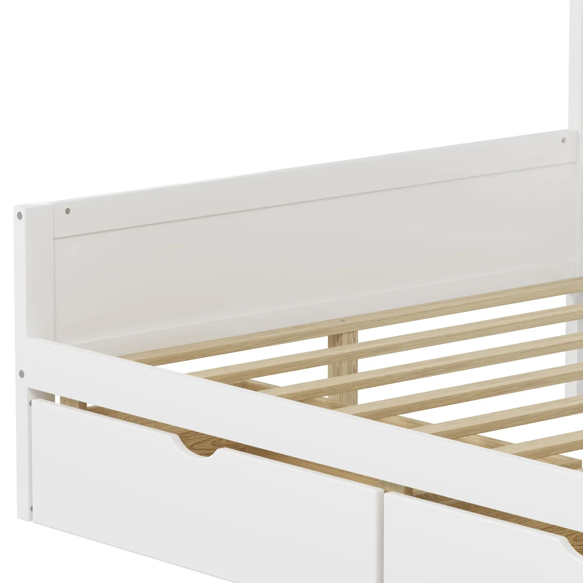 Merax Wooden L-Shape Daybed with Storage