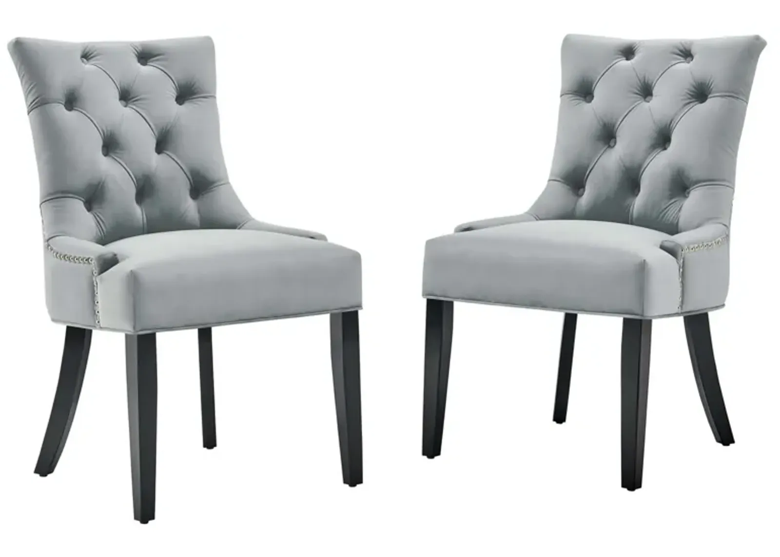 Regent Tufted Performance Velvet Dining Side Chairs - Set of 2-Benzara