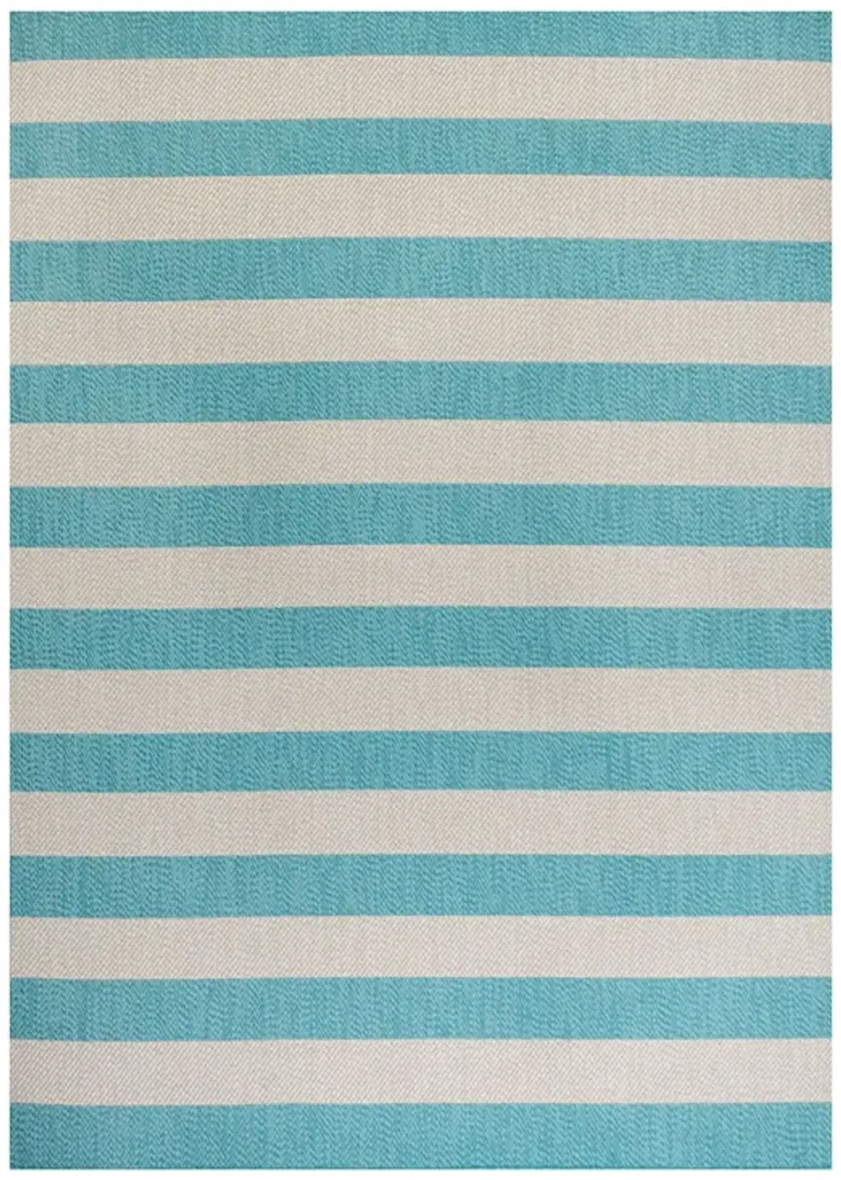 Negril Two Tone Wide Stripe Indoor/Outdoor Area Rug