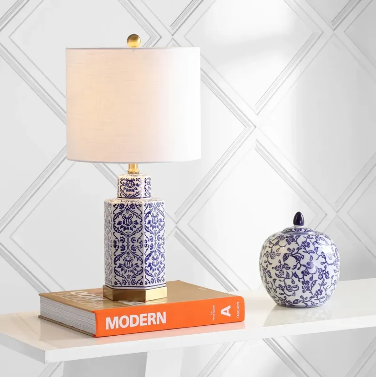 Diana Ginger Jar Ceramic/Metal LED Table Lamp