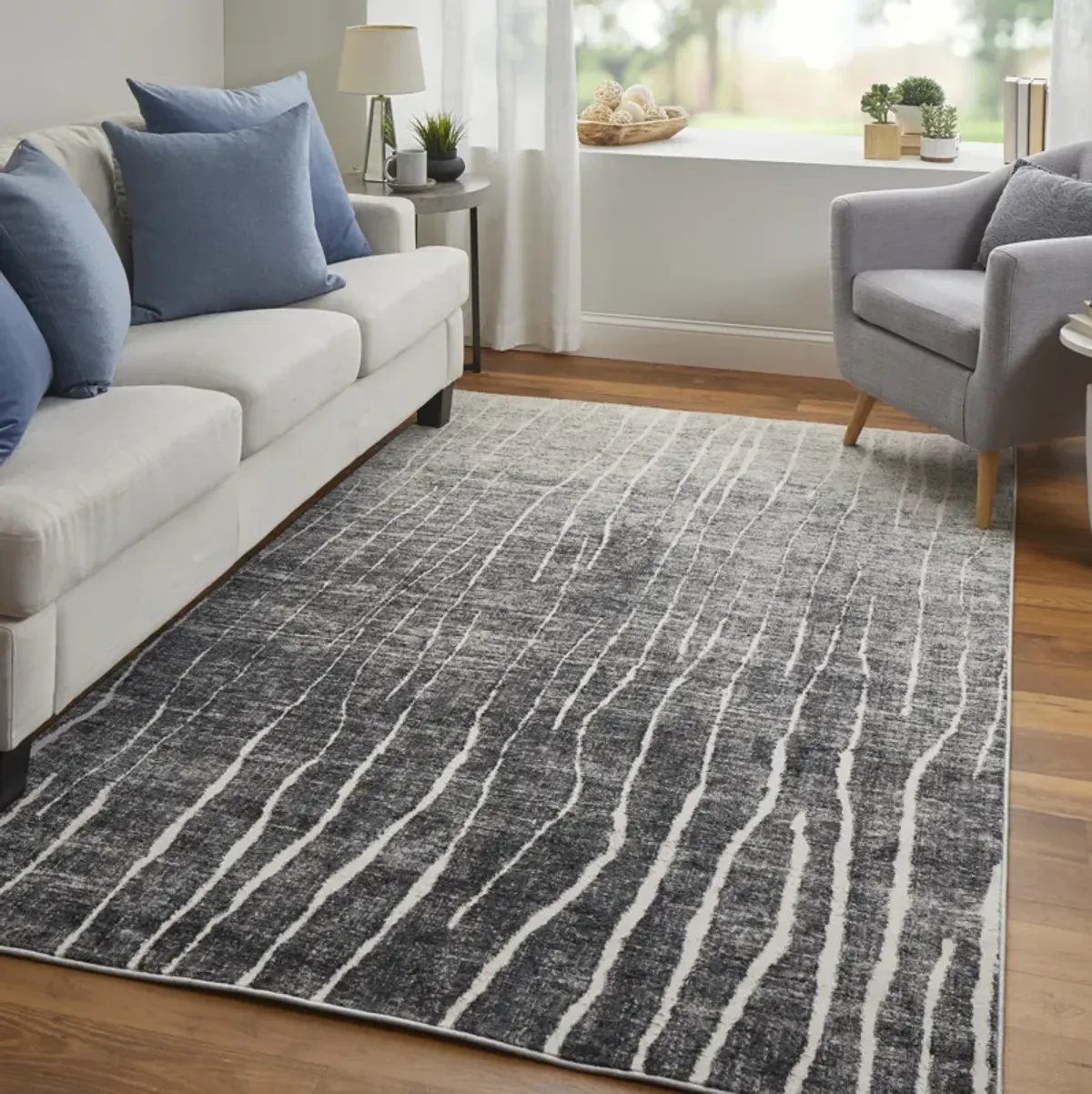 Kano 39LIF Black/Gray/Ivory 7'10" x 11' Rug