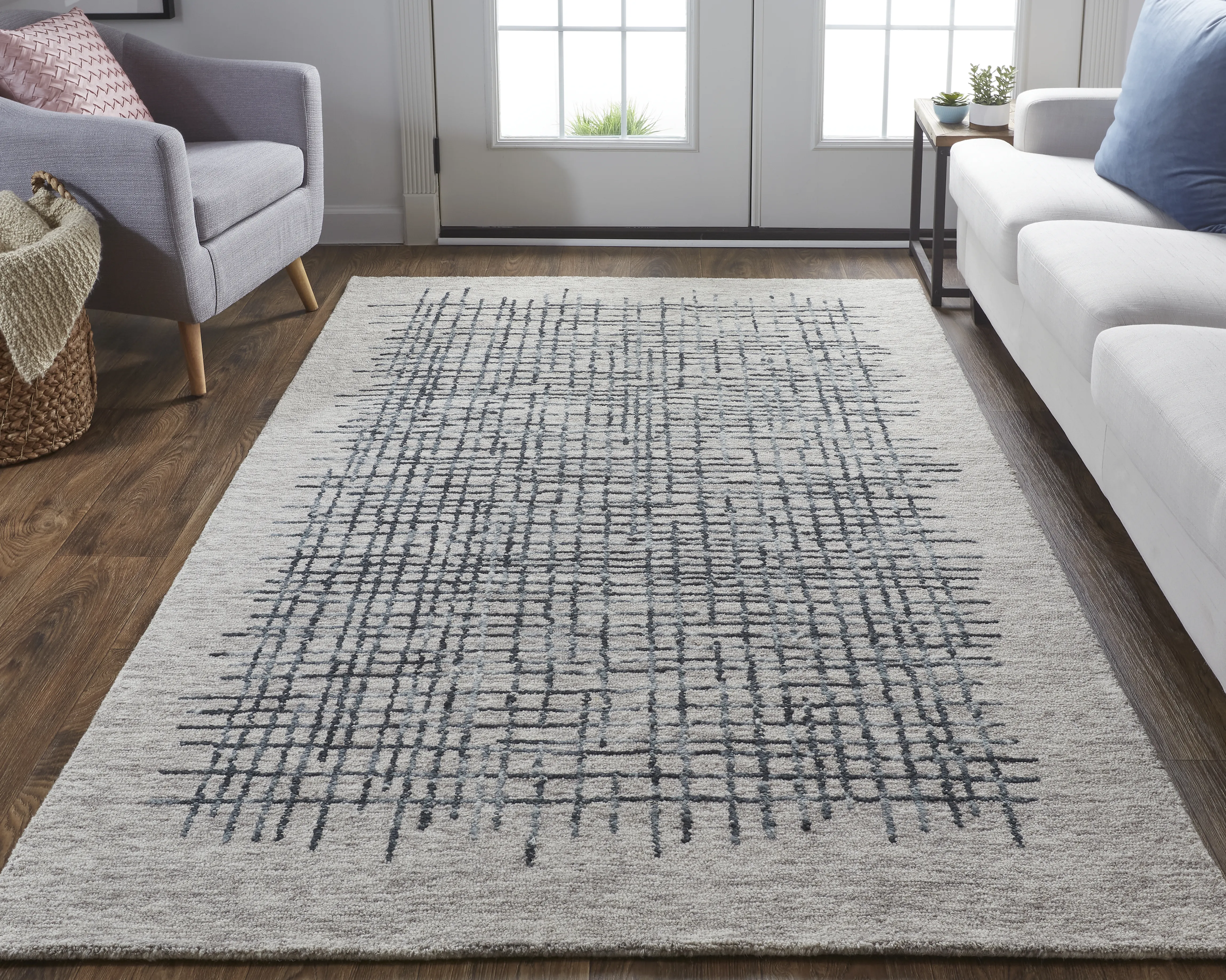 Maddox 8630F Gray/Black/Tan 9' x 12' Rug