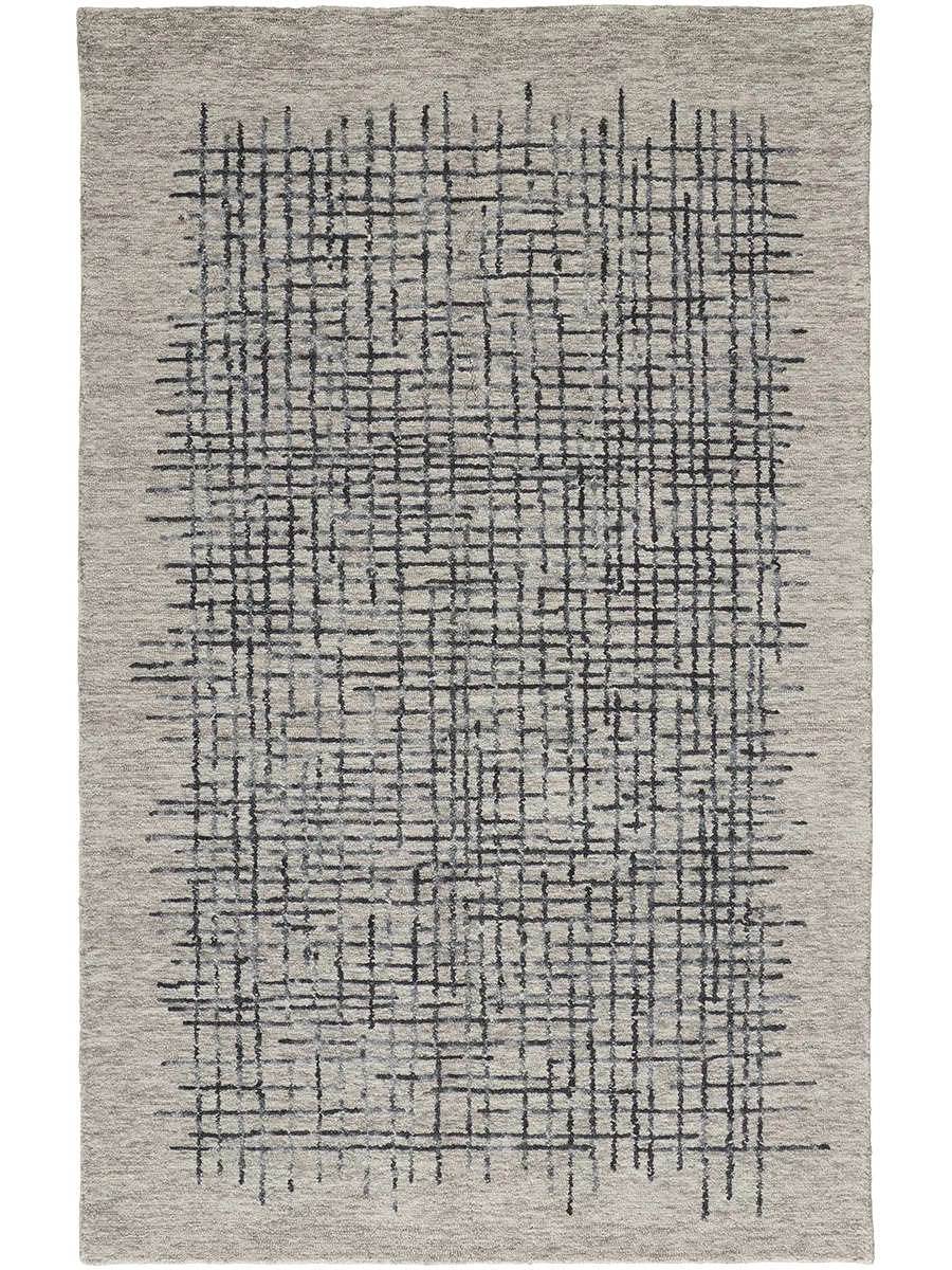 Maddox 8630F Gray/Black/Tan 9' x 12' Rug