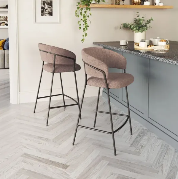 Josephine Counter Stool (Set of 2) Brown