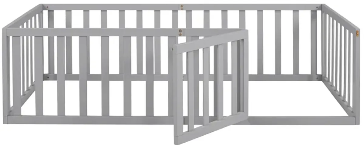 Merax Wood  Daybed Frame with Fence