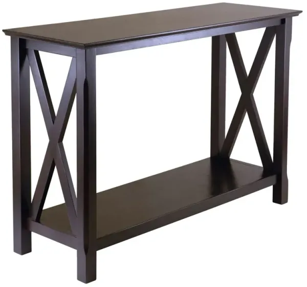 Wood Console Table with Bottom Shelf – Versatile Storage Table for Living Room or Office