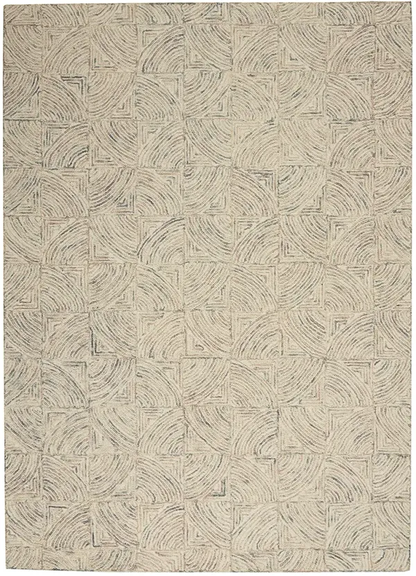Interlock ITL05 Ivory/Multicolor 3'9" x 5'9" Rug