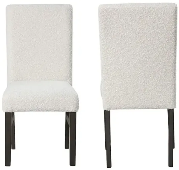 New Classic Furniture High Line Upholstered Dining Chair (Set of 2), White