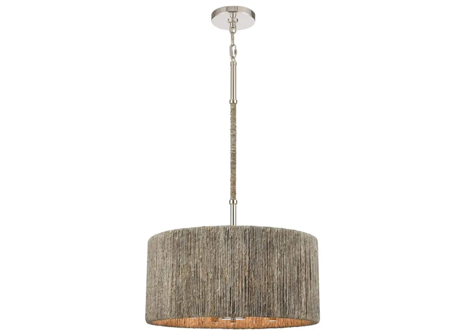 Abaca 18" Wide 4-Lt Chandelier