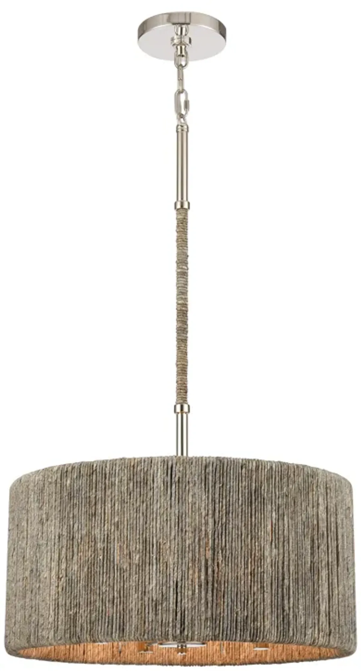 Abaca 18" Wide 4-Lt Chandelier