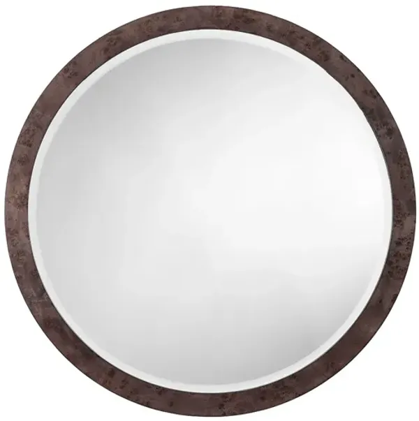 Chandler Round Mirror, Charcoal
