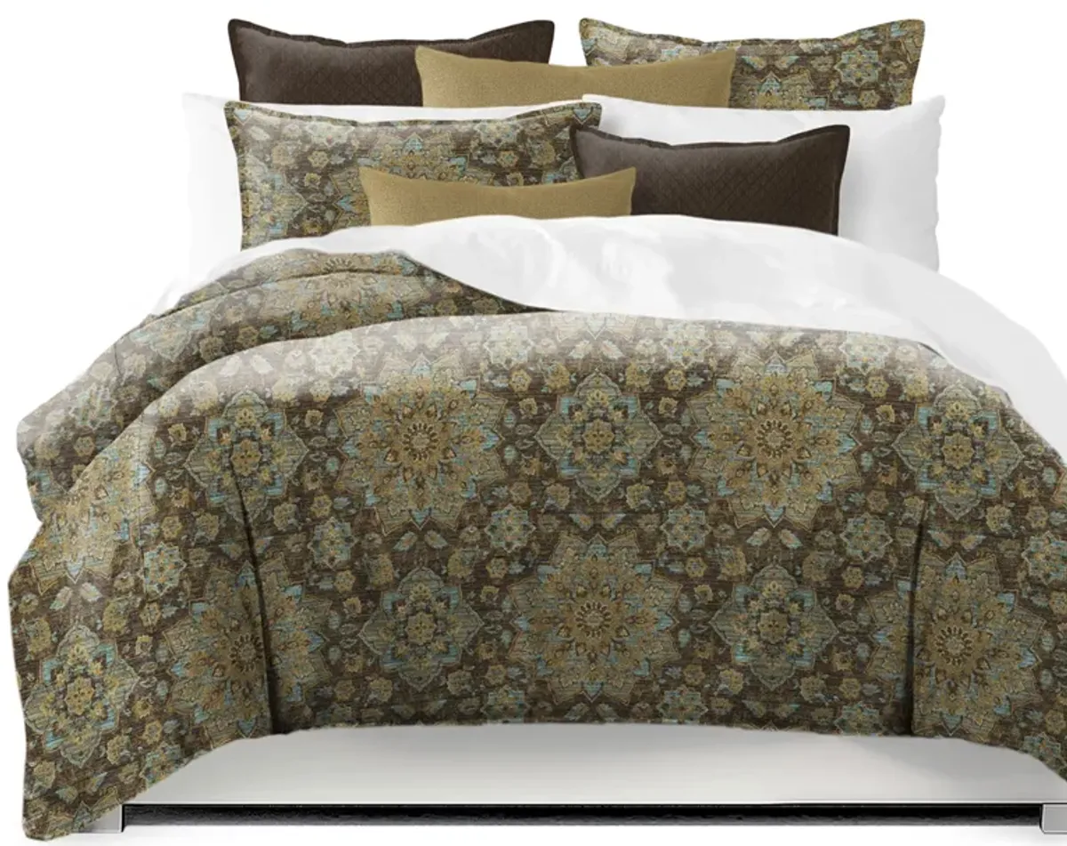 6ix Tailors Fine Linens Tabriz Chocolate Comforter Set