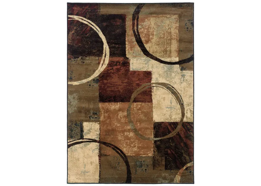 Hudson 3'10" x 5'5" Brown Rug