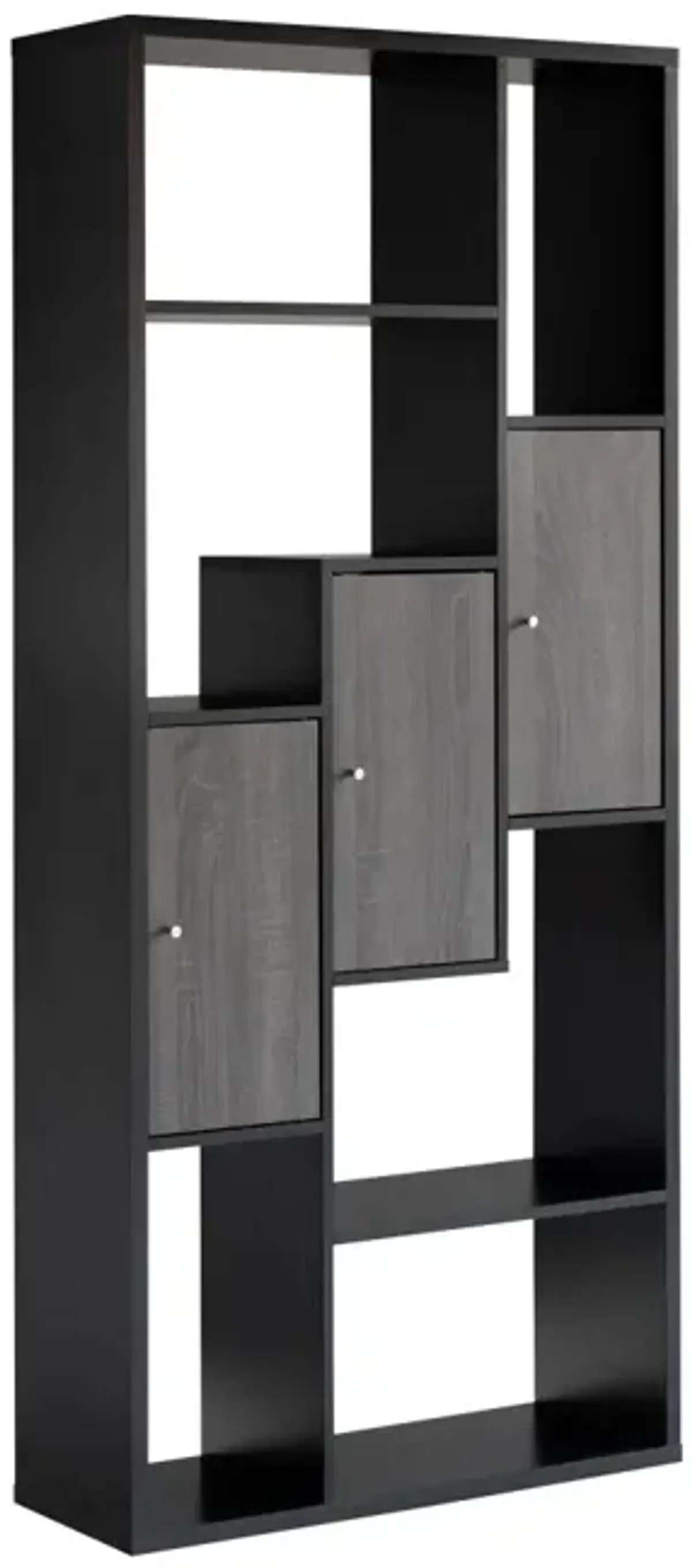 Display Cabinet Black Distressed Grey