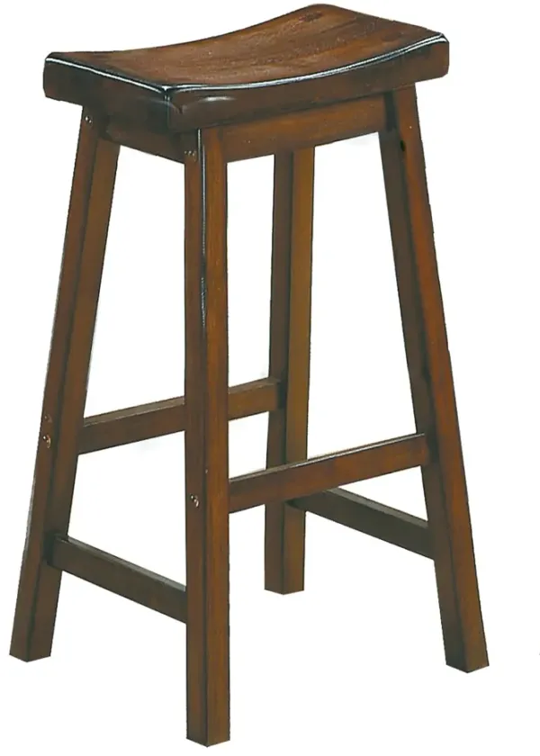 Streamdale 29" Saddle Seat Bar Stools, 2-Pack (Cherry Finish)