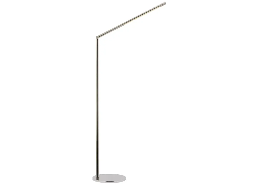 Cona Large Articulating Floor Lamp in Polished Nickel