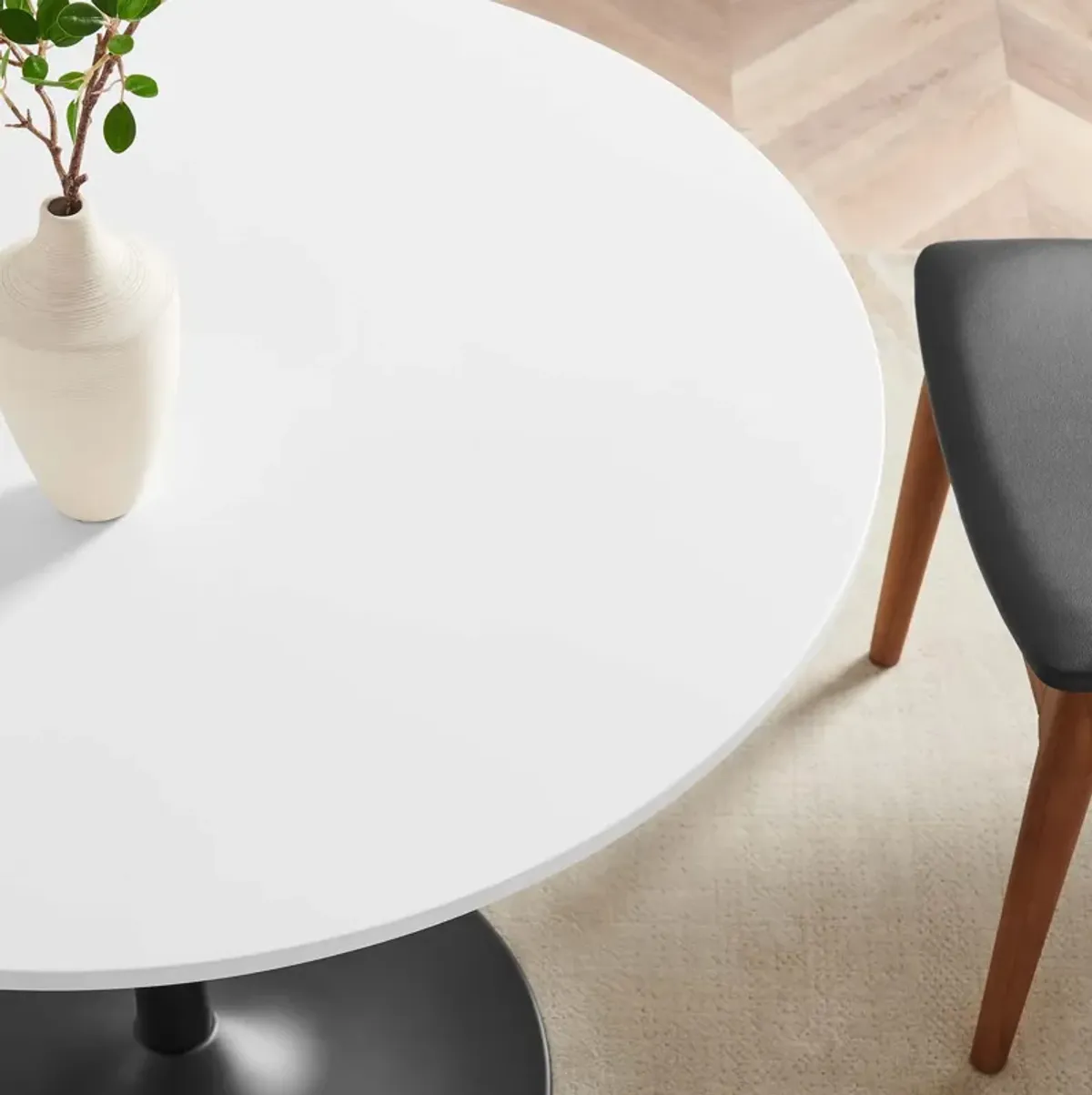 Modway - Amuse 40" Dining Table Black White