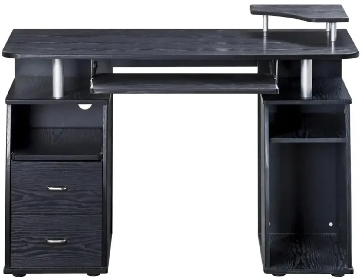 Complete Computer Workstation Desk With Storage, Espresso