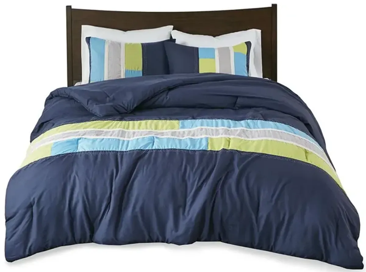 Belen Kox Pipeline Comforter Set - Navy, Belen Kox