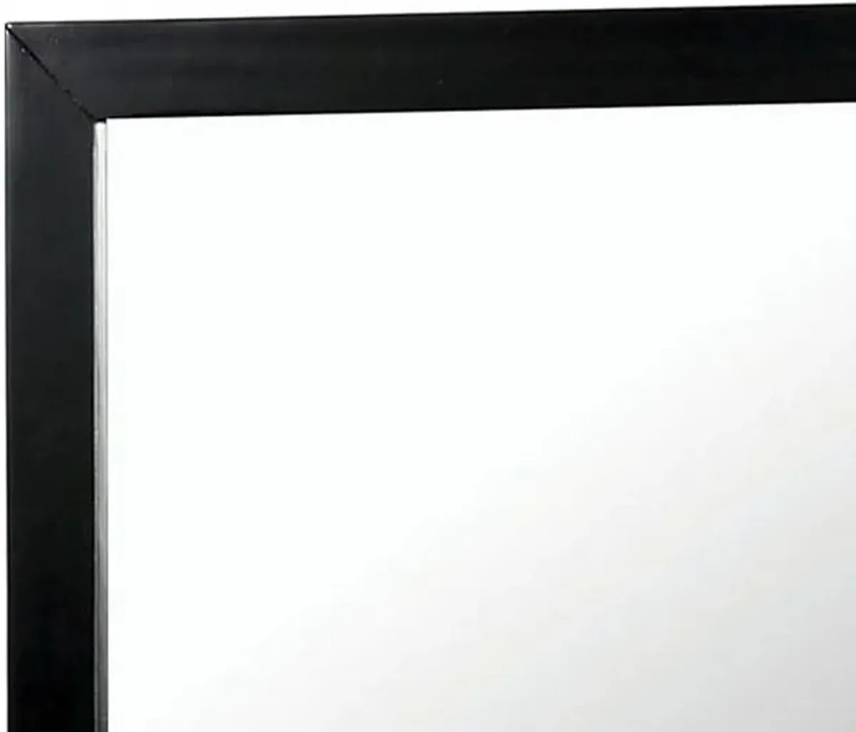 Lennart II Black Rectangular Mirror-Benzara