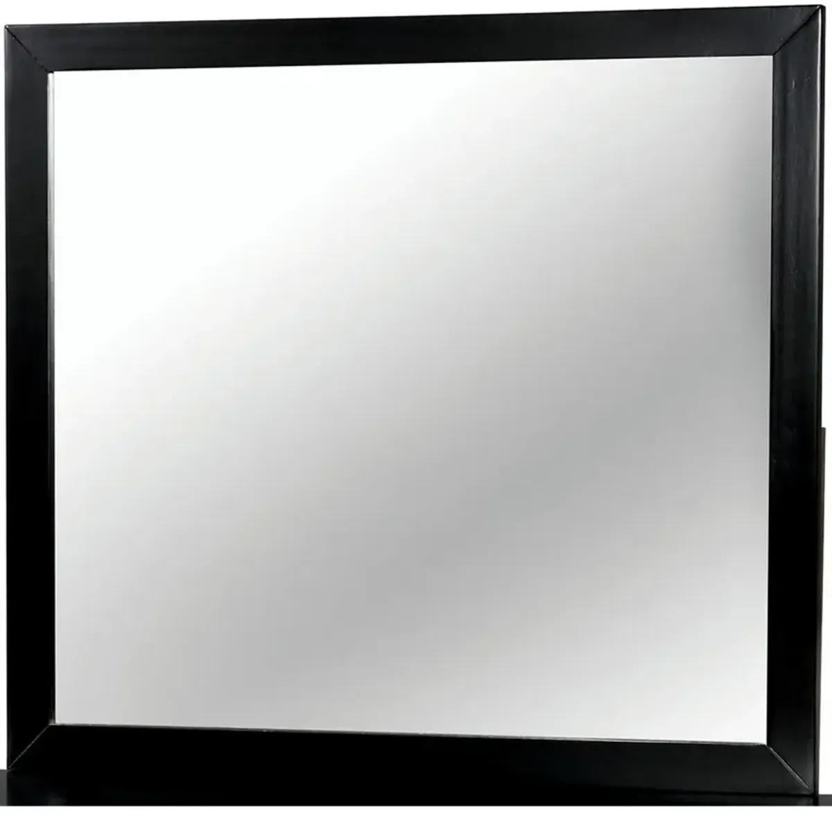Lennart II Black Rectangular Mirror-Benzara